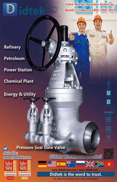 Didtek Valve World Americas Journal May-Pressure Seal Gate Valve