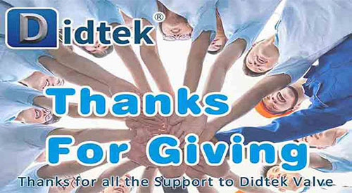 Thanks For Giving ! Thanks For All The Support To Didtek Valve.